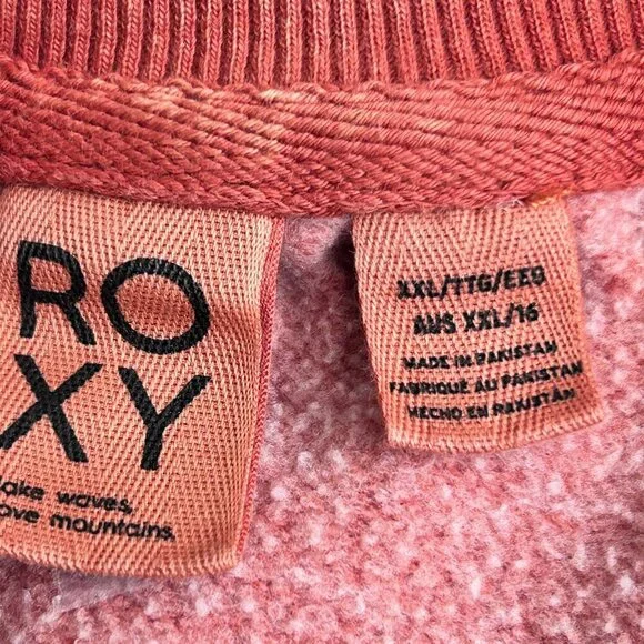 ROXY True Story Women's XXL Crewneck Sweatshirt | Orange | Outdoor Surf Beach - Picture 5 of 7